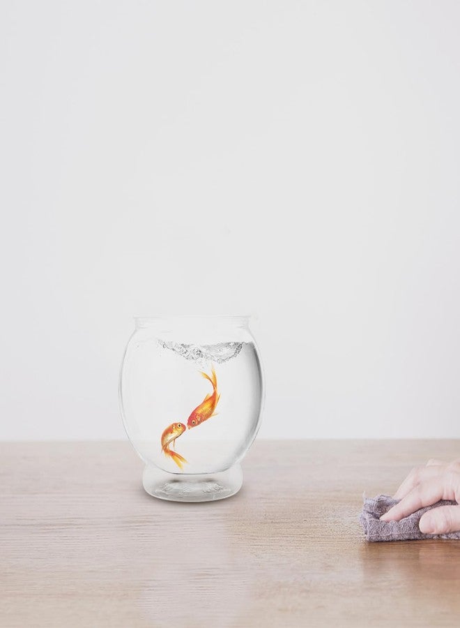 BCOATH 3pcs Goldfish Bowl Office Fish Tank Fish Tank Ornament Plastic Bowls Glass Vase Round Glass Vase Clear Glass Vases Transparent Betta Micro Landscape Tank - Image 3